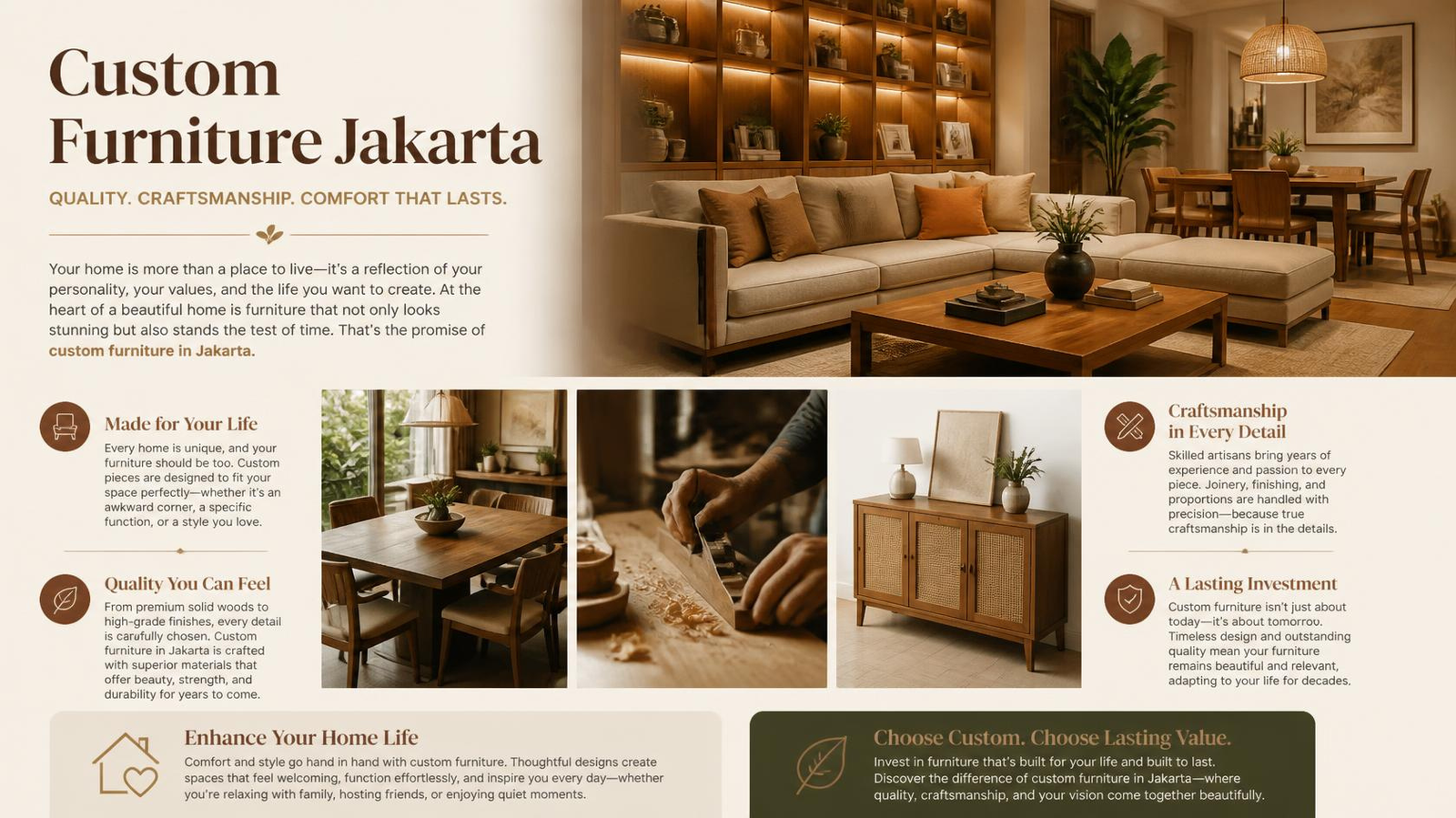 Custom Furniture Jakarta Investasi Jangka Panjang untuk Kenyamanan Rumah
